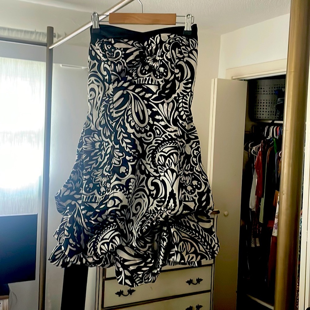 Black and white party dress